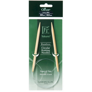 Clover Takumi Bamboo Fixed Circular Knitting Pins - Full Range of Sizes Available!