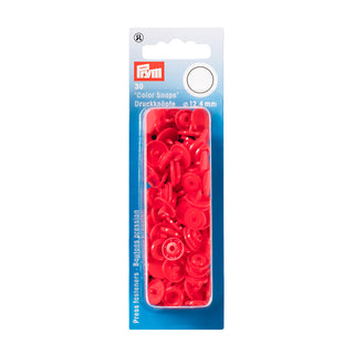 Prym Non-Sew Colour Snaps Light Red