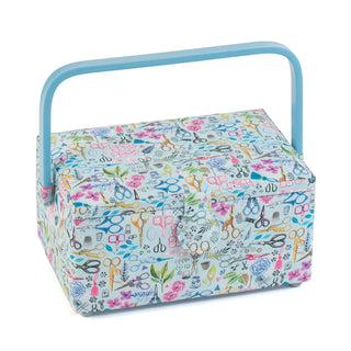Hobby Gift Medium Rectangle Sewing Box - Sewing Scissors