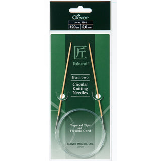 Clover Takumi Bamboo Fixed Circular Knitting Pins - Full Range of Sizes Available!