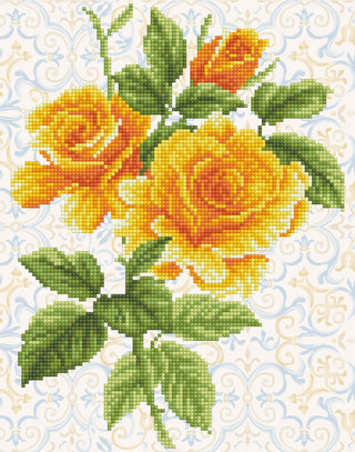 Diamond Dotz Yellow Rose Bouquet Diamond Painting Kit