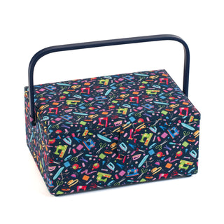 Hobby Gift Large Rectangle Sewing Box - Mini Sew Machines