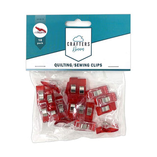 Crafters Dream Quilting Sewing Clips - 18 Pack - 26mm x 10mm Clip