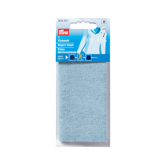 Prym Light Blue Denim Repair Sheets Iron-On - 12 x 45cm