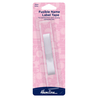Hemline Iron On Name Label Tape