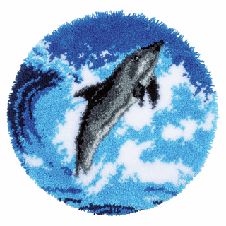 Vervaco Latch Hook Kit: Shaped Rug: Dolphin