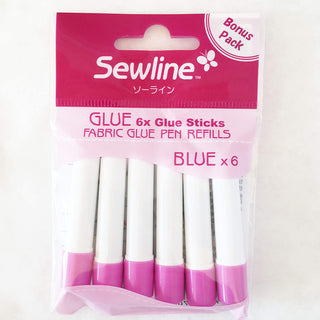 Sewline Fabric Glue Pen Refills blue - Pack of 6