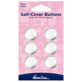 Hemline Metal Top Self Cover Buttons 22mm