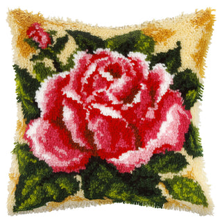 Orchidea Rose Cushion Latch Hook Kit
