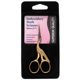 Hemline Stork Embroidery Scissors 9.2cm/3.6in