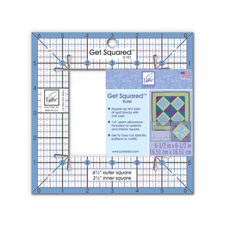 June Tailor Get Squared Quilters Ruler 6.5" Outer and 3.5" Inner Square