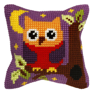 Orchidea Cushion Cross Stitch Kit Owl