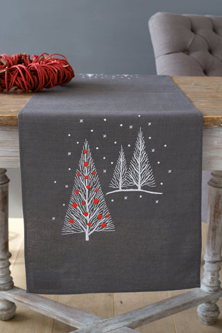 Vervaco Christmas Trees Runner Embroidery Kit