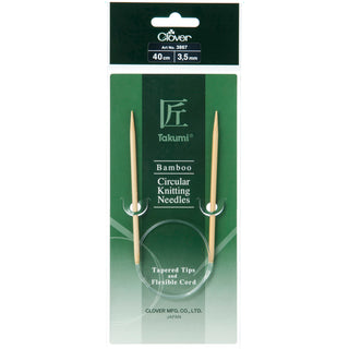 Clover Takumi Bamboo Circular Fixed Knitting Pins - Full Range of Sizes Available!