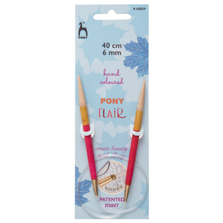 Pony Flair Fixed Circular Knitting Pins 40cm - Full range of sizes available!