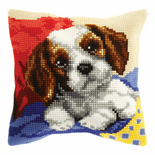 Orchidea Cross Stitch Kit: Cushion: Large: Doggy