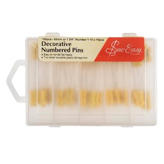 Sew Easy Numbered Pins 43mm