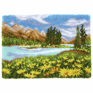 Vervaco Latch Hook Kit: Rug: Mountain Landscape