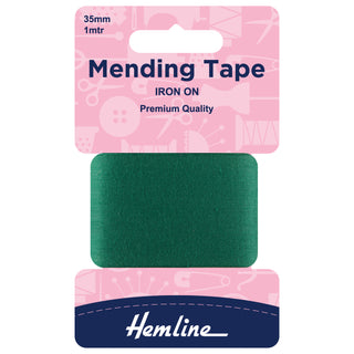 Hemline Green Iron-On Mending Tape 100cm x 38mm