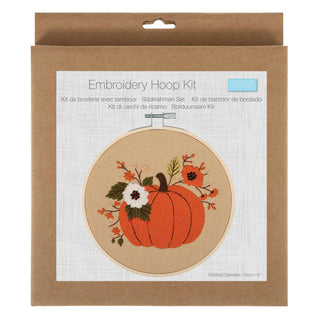 Trimits Embroidery Kit with Hoop: Pumpkin