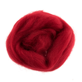 Trimits Natural Wool Roving Dark Red Wool 10g