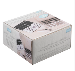 Trimits Thread and Bobbin Set: Black and White: 72 Pieces