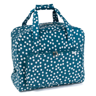 Hobby Gift Sewing Machine Bag: Matt PVC: Teal Spot