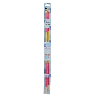 Pony Flair Single Ended Hand Coloured Knitting Pins 30cm - Full range of sizes available!