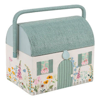 Hobby Gift Sewing Box: Embroidered: Country Cottage