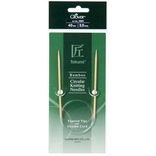 Clover Takumi Bamboo Circular Fixed Knitting Pins - Full Range of Sizes Available!