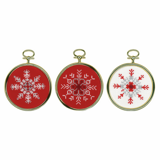 Vervaco Counted Cross Stitch Kit: 3 Miniatures: Ice Star: Set of 3