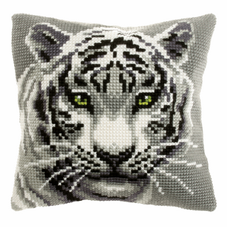 Orchidea Cross Stitch Kit: Cushion: Large: White Tiger