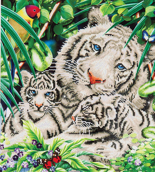 Diamond Dotz Complete Diamond Facet Art Kit White Tiger & Cubs
