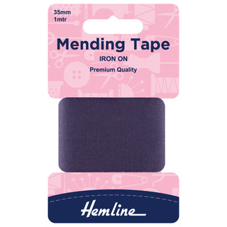 Hemline Navy Iron-On Mending Tape 100cm x 38mm