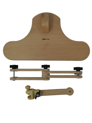 Nurge Premium Adjustable Embroidery Seat Stand – Hand Polished Natural Wood
