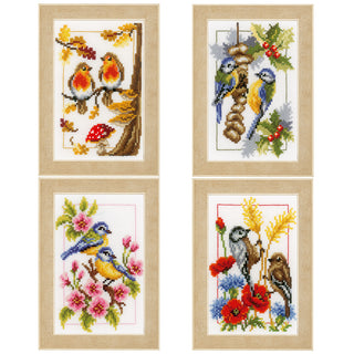 Vervaco Four Seasons Counted Cross Stitch Kit Set of 4