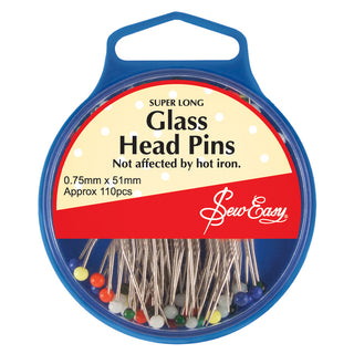 Sew Easy Glass Head Pins 51mm