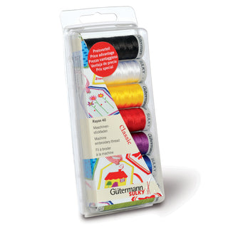 Gutermann Machine Embroidery Rayon 40 Thread Set 7 x 200m Classic