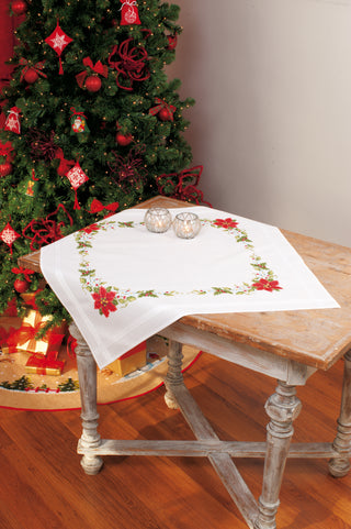 Vervaco Poinsettia Tablecloth Embroidery Kit