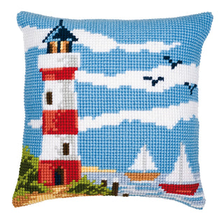 Vervaco Lighthouse Scene Cushion Cross Stitch Kit