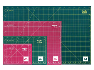 Needle and Bear 36" x 24" (A1) Double Sided Self Healing Cutting Mat - Pink