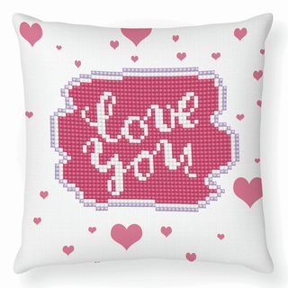 Diamond Dotz Diamond Painting Kit: Cushion: Love You