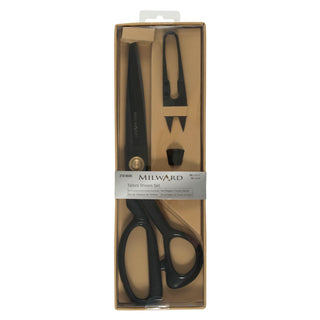 Milward Scissors Gift Set - Tailors Shears (28cm) Thread Snips (10cm) and Thimble Black