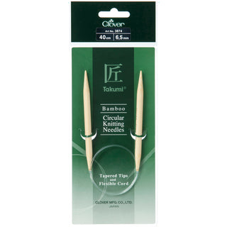 Clover Takumi Bamboo Fixed Circular Knitting Pins - Full Range of Sizes Available!