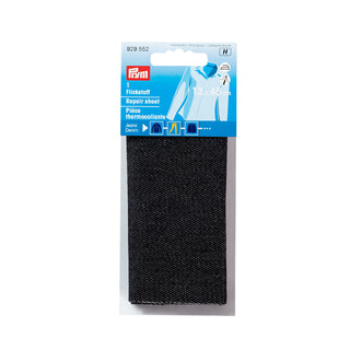 Prym Black Denim Repair Sheets Iron-On - 12cm x 45cm