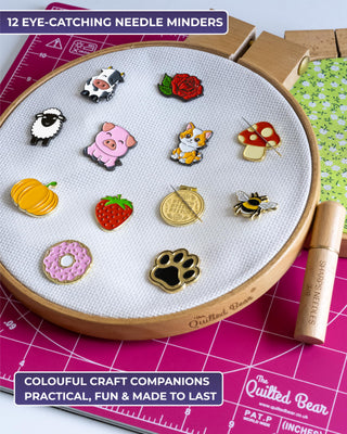 The Quilted Bear Magnetic Needle Minder (Strawberry)