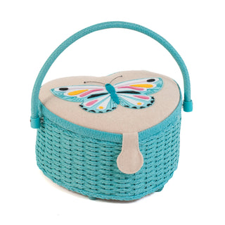 Hobby Gift Medium Heart Sewing Box Appliqué - Flutterby