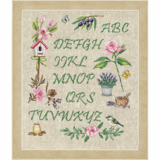 Vervaco Counted Cross Stitch Kit: Garden Alphabet