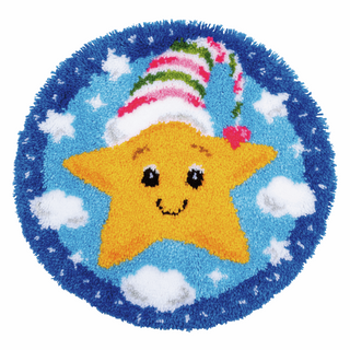 Vervaco Latch Hook Kit: Shaped Rug: Little Star