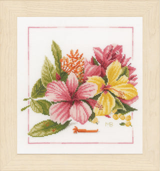 Lanarte Amaryllis Bouquet Counted Cross Stitch Kit